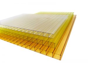 Colored double wall polycarbonate sheet
