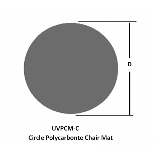 Alfombra de policarbonato circular para sillas