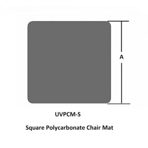 Alfombra cuadrada de policarbonato para sillas