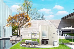 Family glamping dome